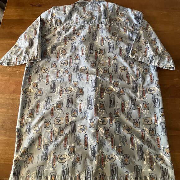 OP Sport Hawaiian Shirt Broadbill Swordfish Tiki Outrigger 2XL Ocean Pacific - Picture 2 of 7